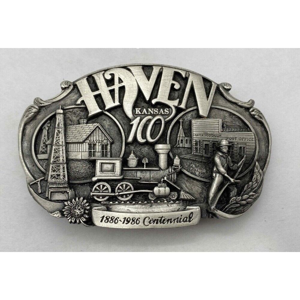 Siskiyou 1984 Haven Kansas 100 Years Centennial Limited Edition Belt Buckle #506